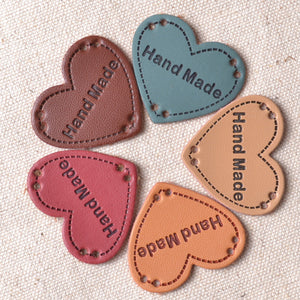 Heart Shape Sew on Tags for sewing projects