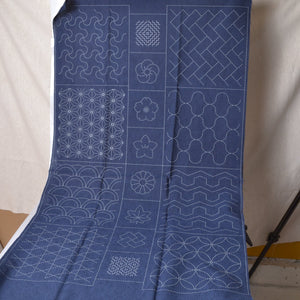 Traaditional sashiko Design Panel, pre-printed ready to stitch