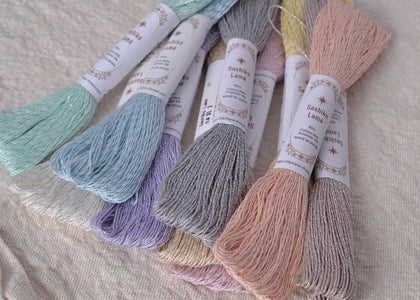 Olympus sashiko Lamé threads, 10 colours