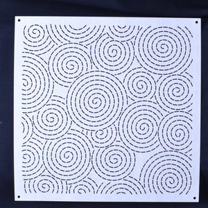 Sashiko  or stitching Stencil, 8" X 8"  Multiple Circles