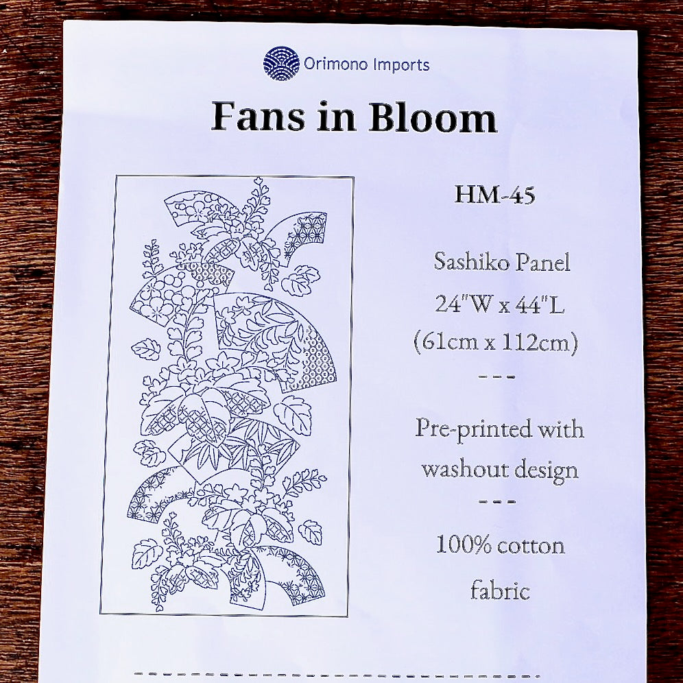 Sashiko Panel, Fans In Bloom, cover page
