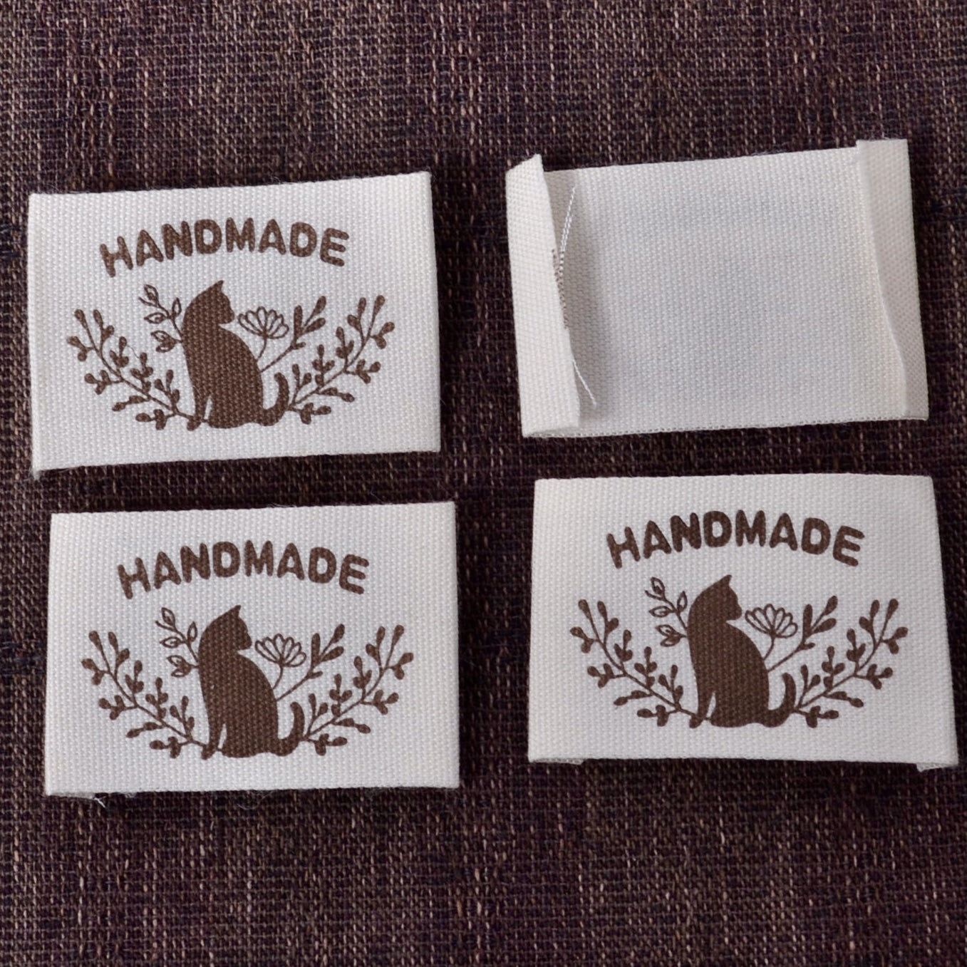 Handmade sew-in style labelSew-in Labels Handmade Cat