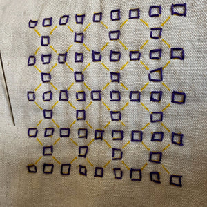 step 2 stitch all the vertical lines