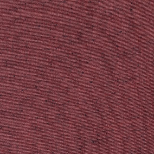 tsumugi cotton fabric, brown red