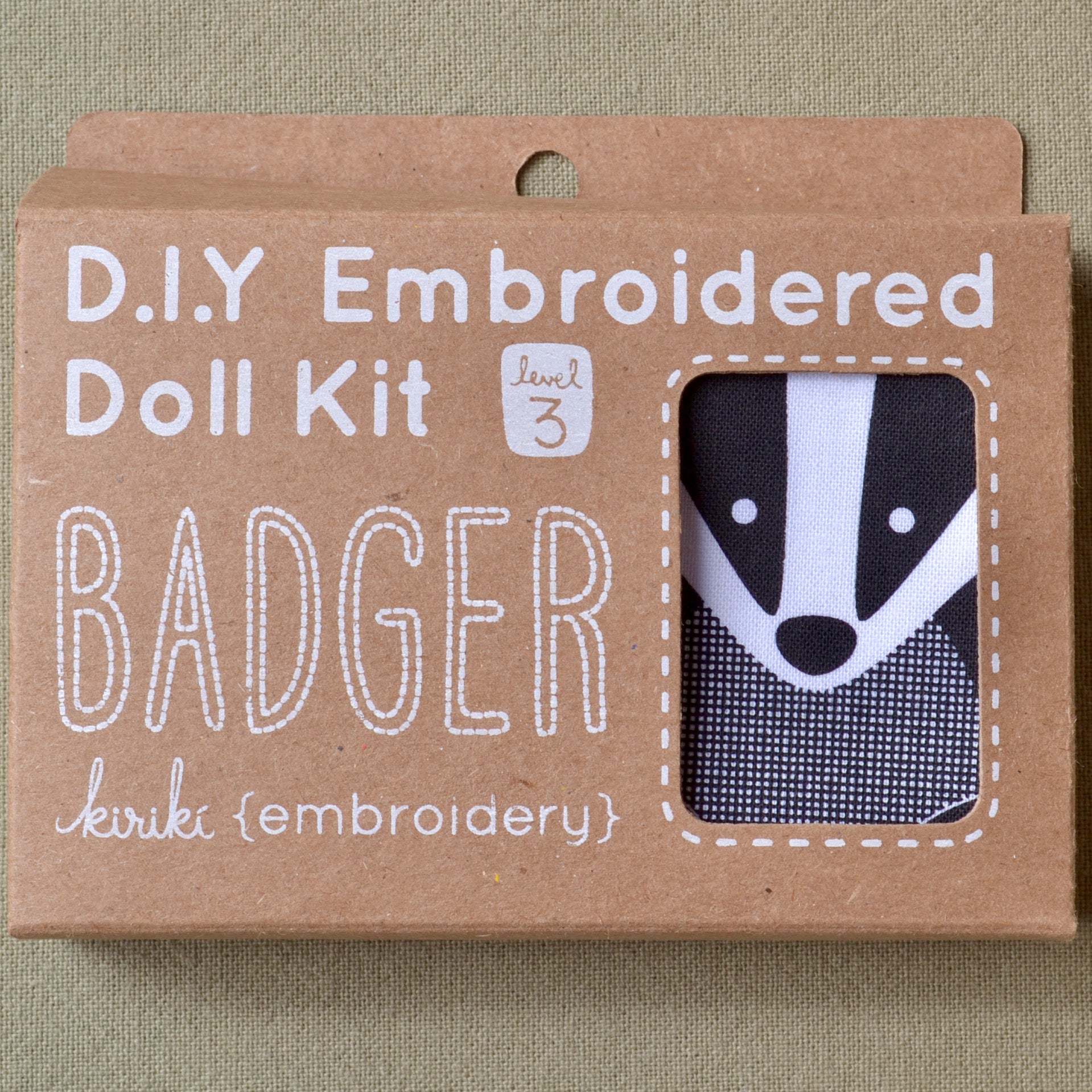 Embroidery Kit, Badger