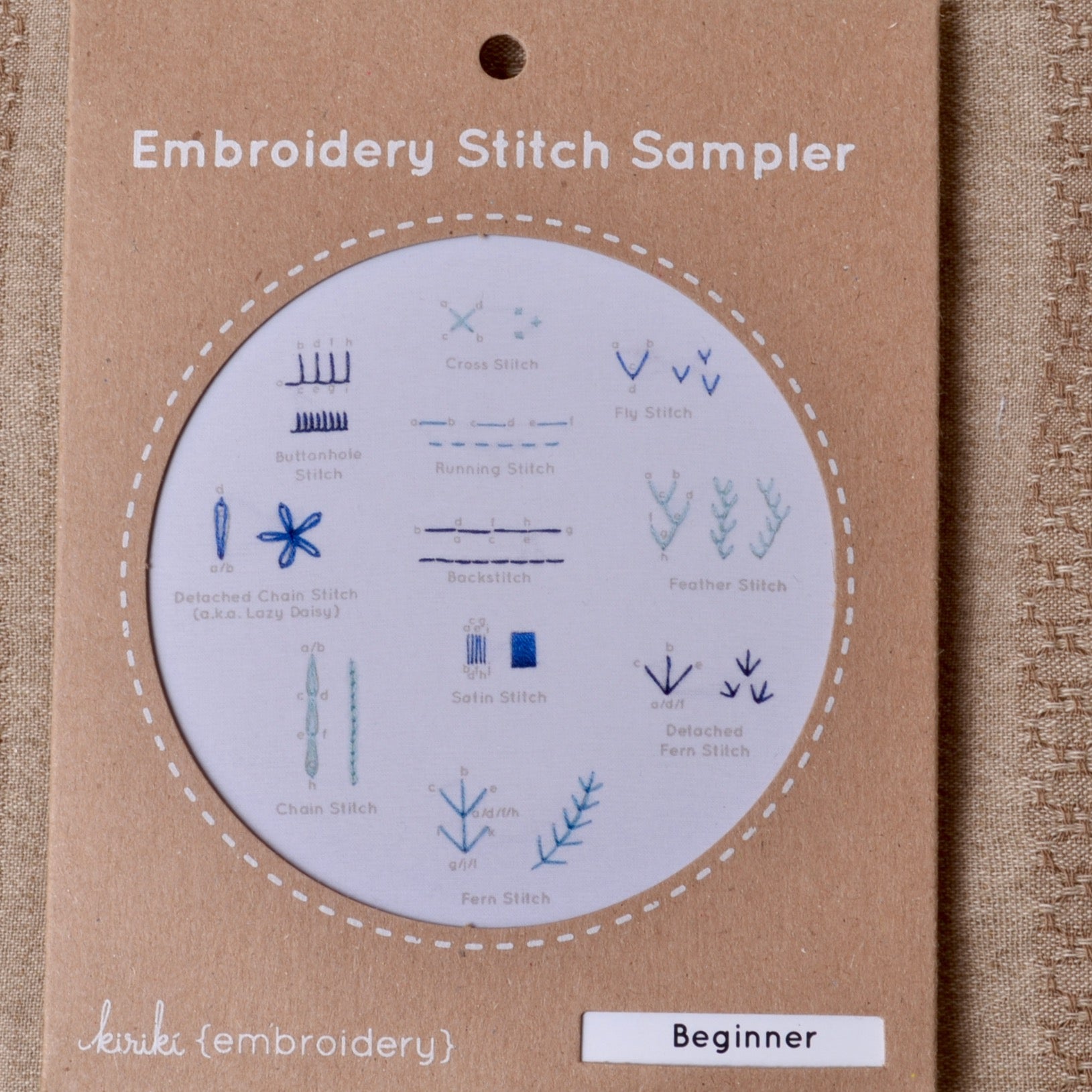 Kiriki embroidery stitch beginner sampler