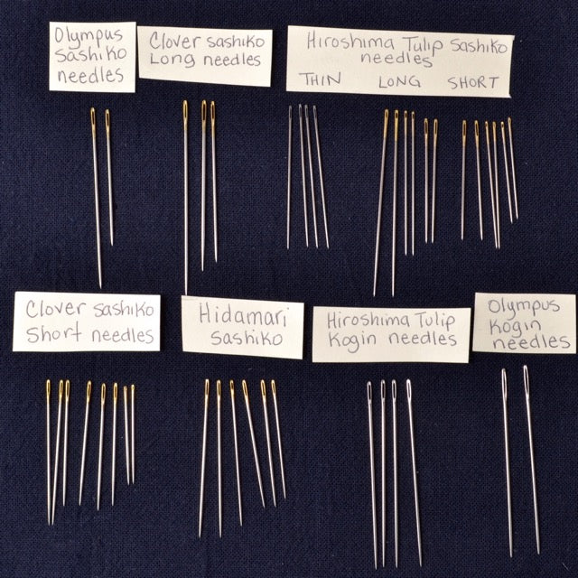 Sashiko & Kogin Needles Comparisons Chart