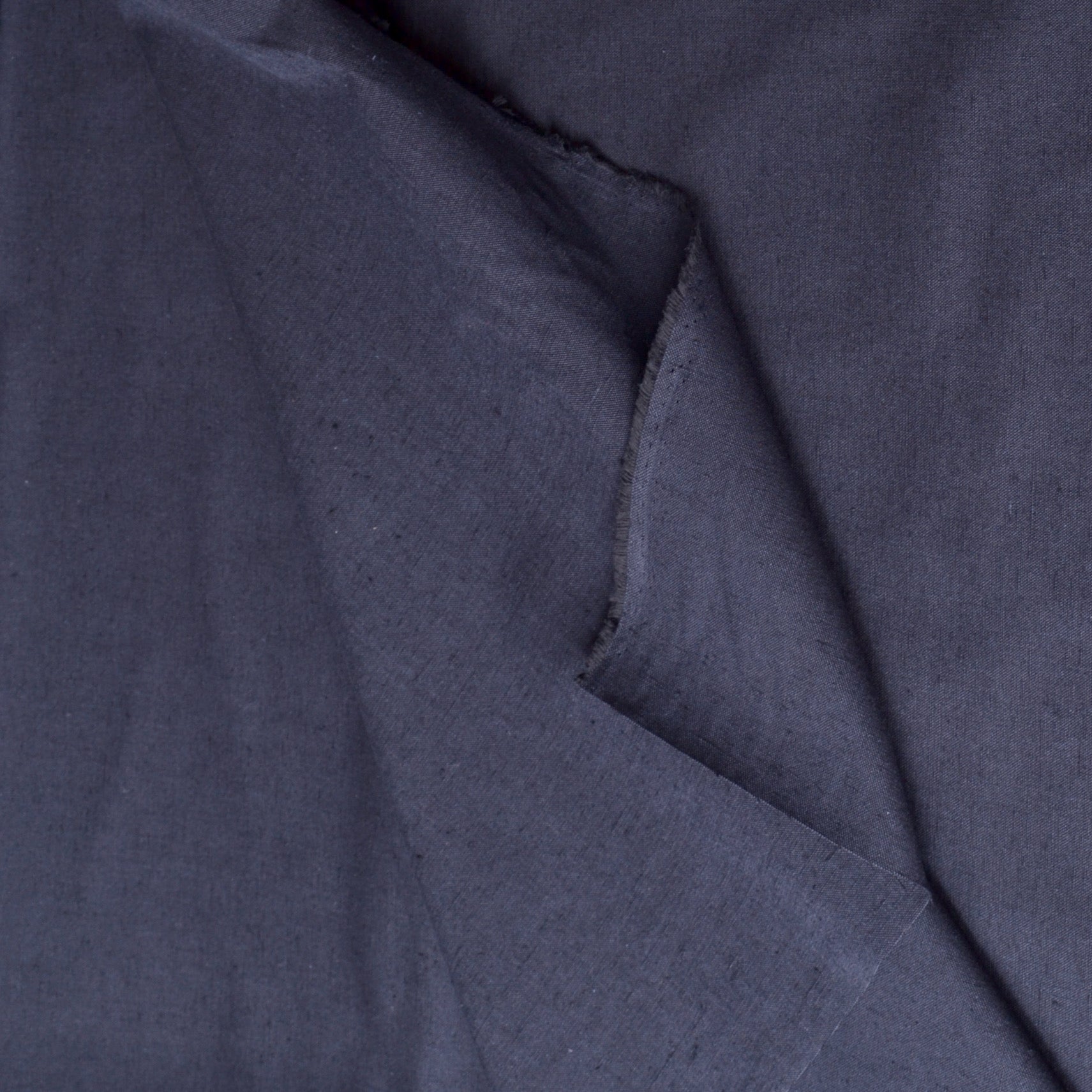 Tsumugi Cotton Fabric, Sumi Black