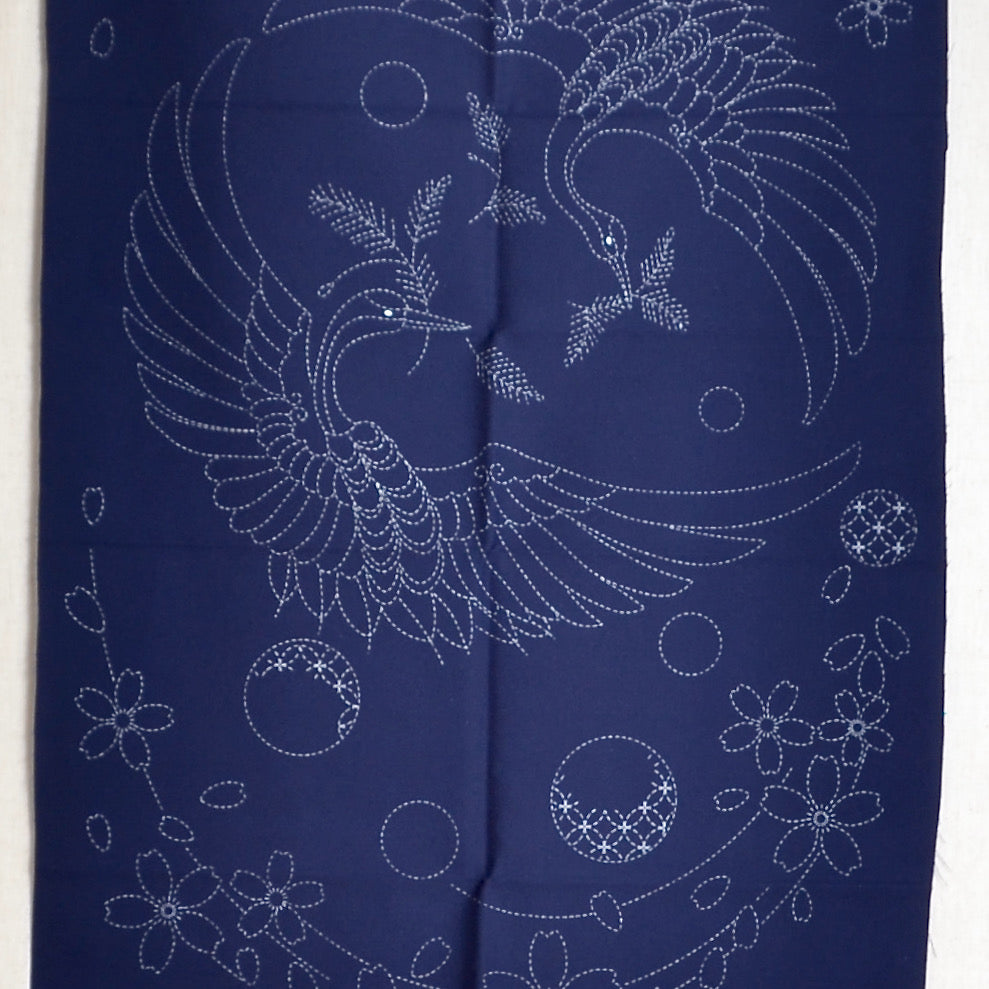 sashiko panel pre-printed ready to stitch