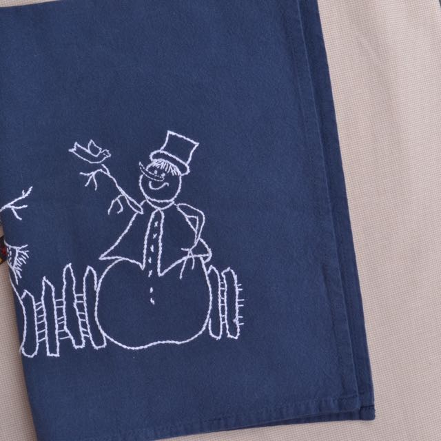 embroidered tea towel blank