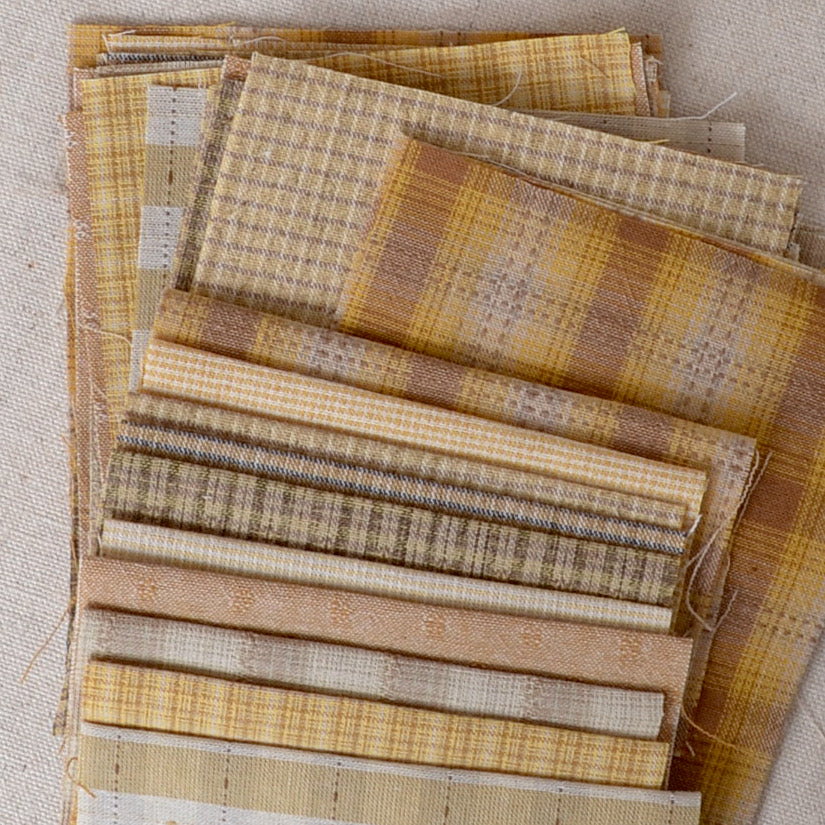 Boro Fabric Pack, Small Pieces, Assorted Yellows
