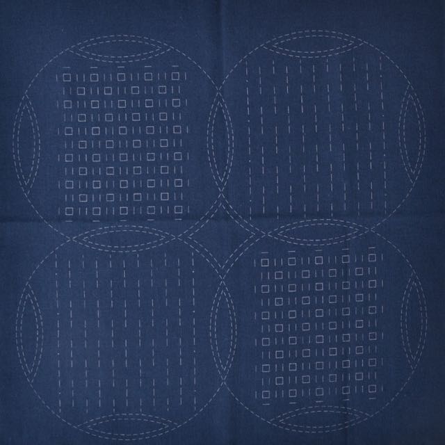 sashiko sampler kuguri  patterns