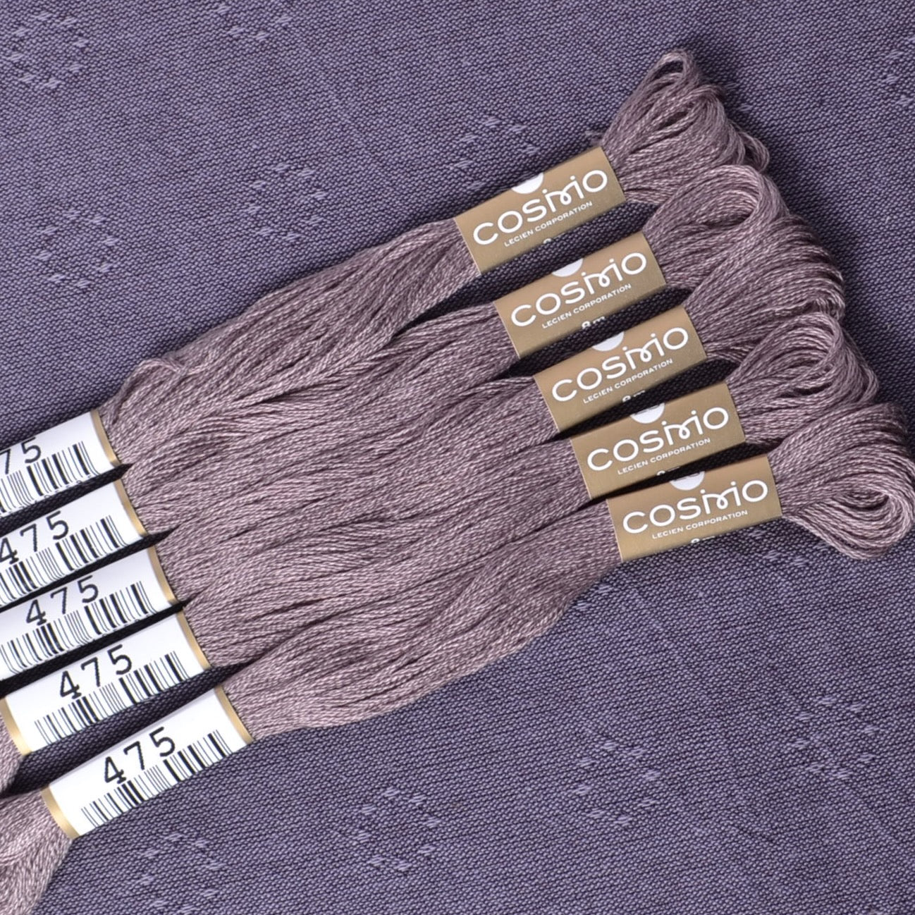 purple grey taupe embroidery thread