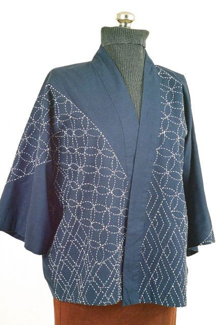Hippari jacket with sashiko stitching