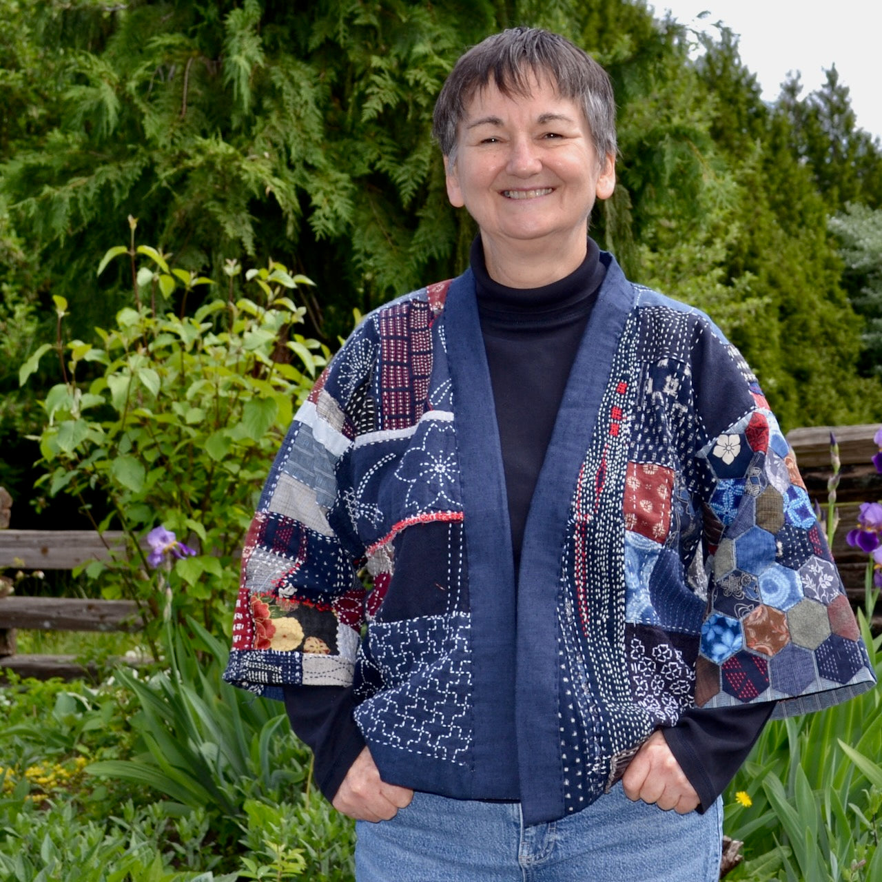 Boro stitched jacket