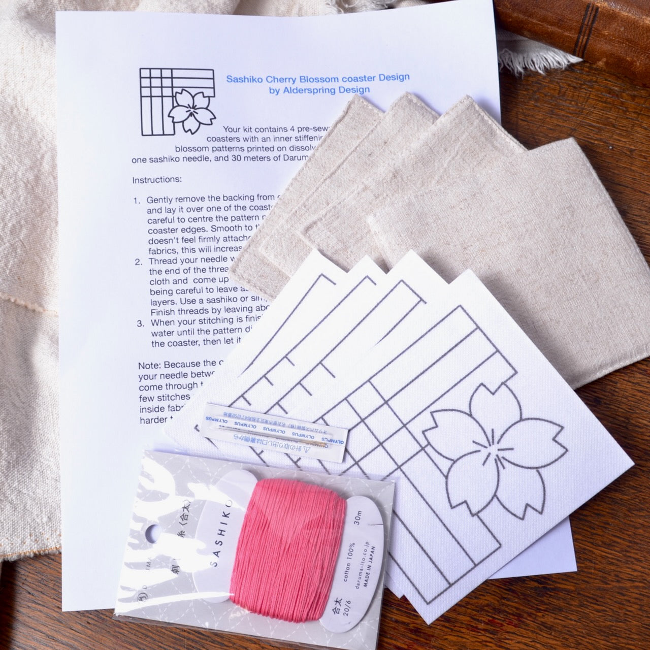 cherry blossom coaster kit