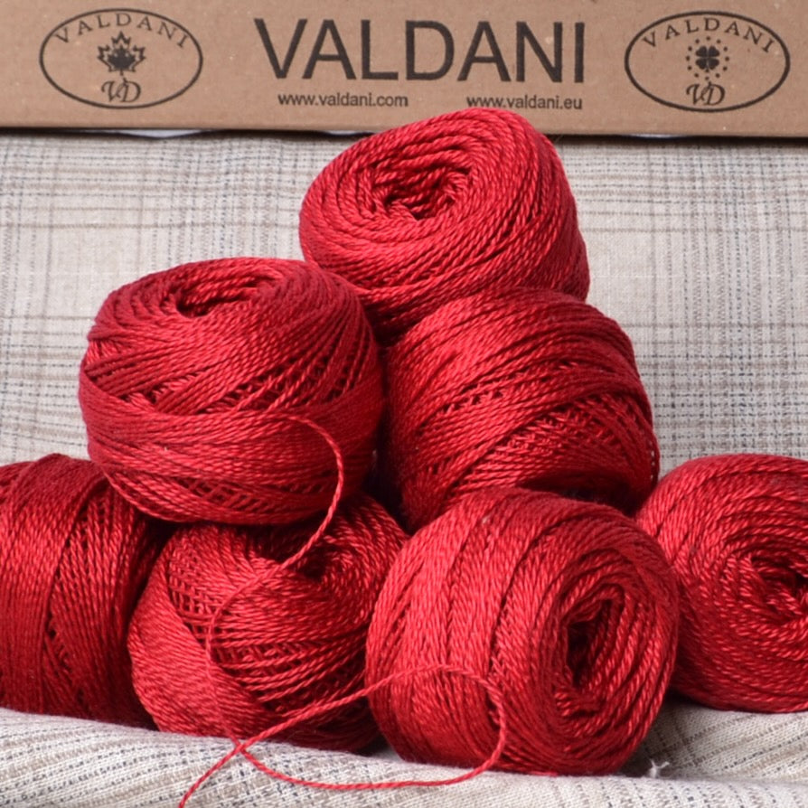 Red Perle Cotton Thread #8 Size