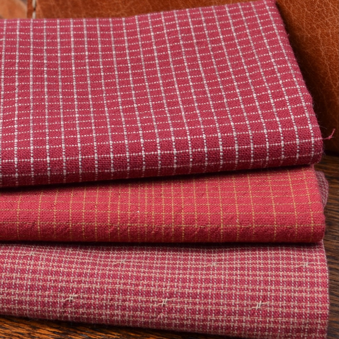 red yarn dyed woven cotton sewing fabric
