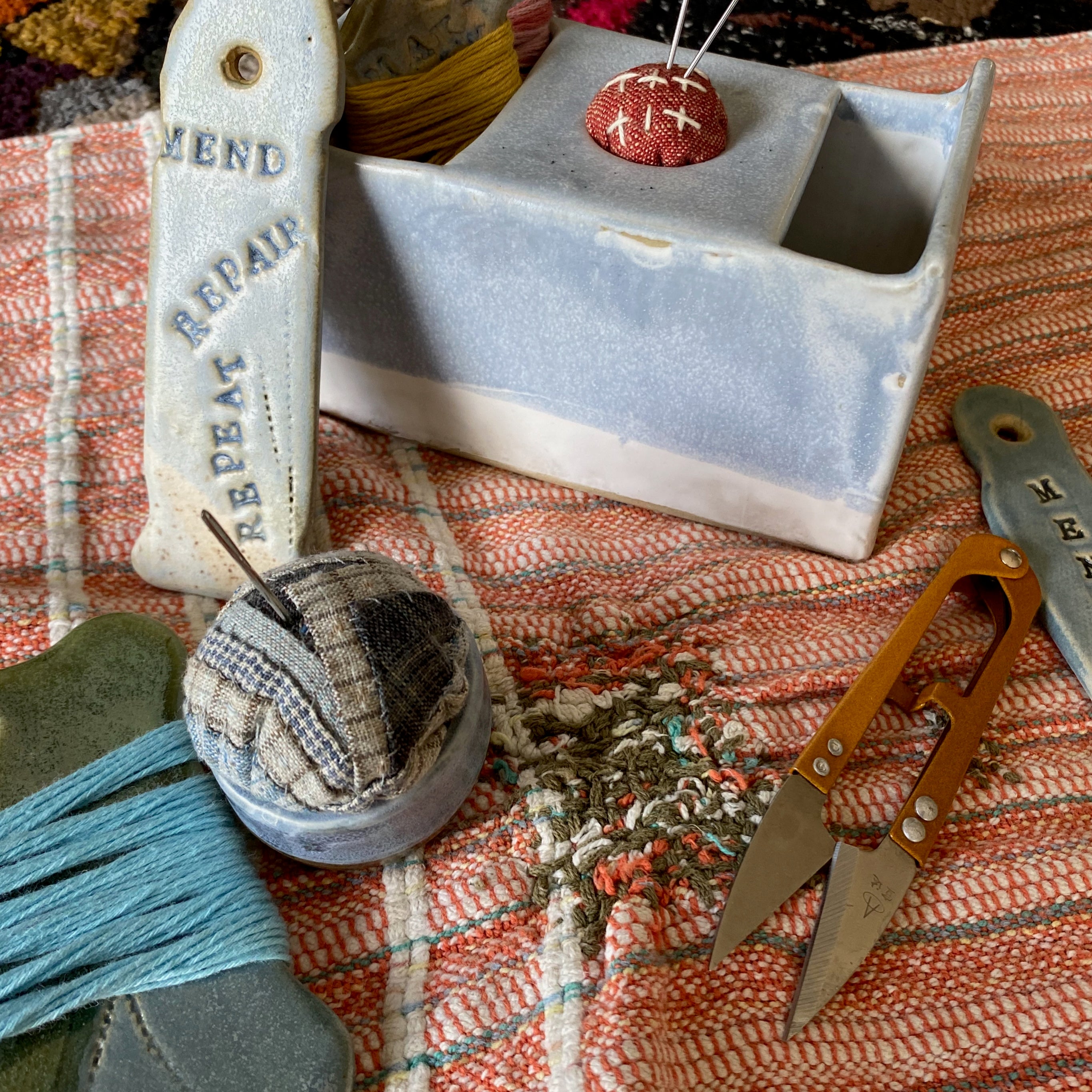Stitching, Mending and Japanese Boro ceramic tools