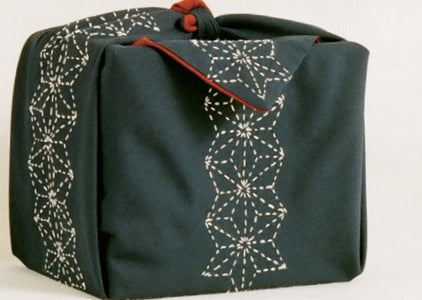Olympus Pre-printed Sashiko Fabric, Asa-No-Ha (Flax) used for furoshiki gift wrap