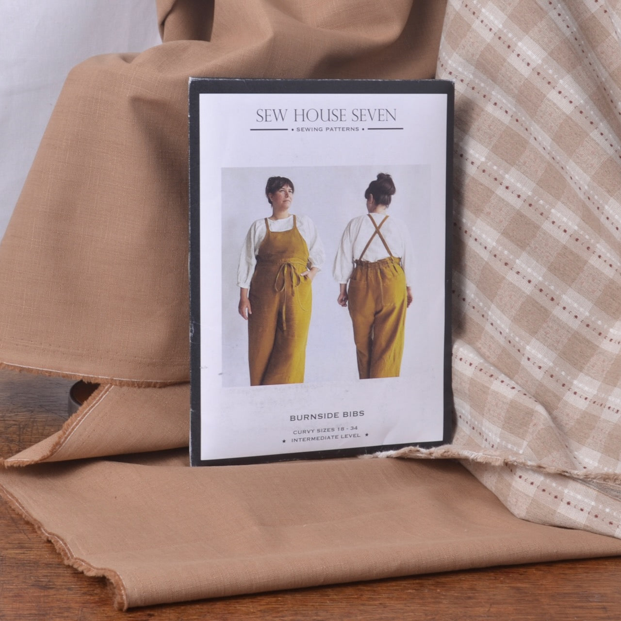 A sewing pattern from Sew House Seven with yarn dyed and dobby cotton fabrics
