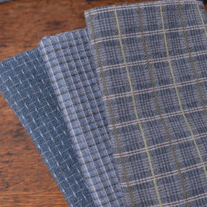 Japanese Yarn-Dyed Fabric Bundle, Harbour Blues