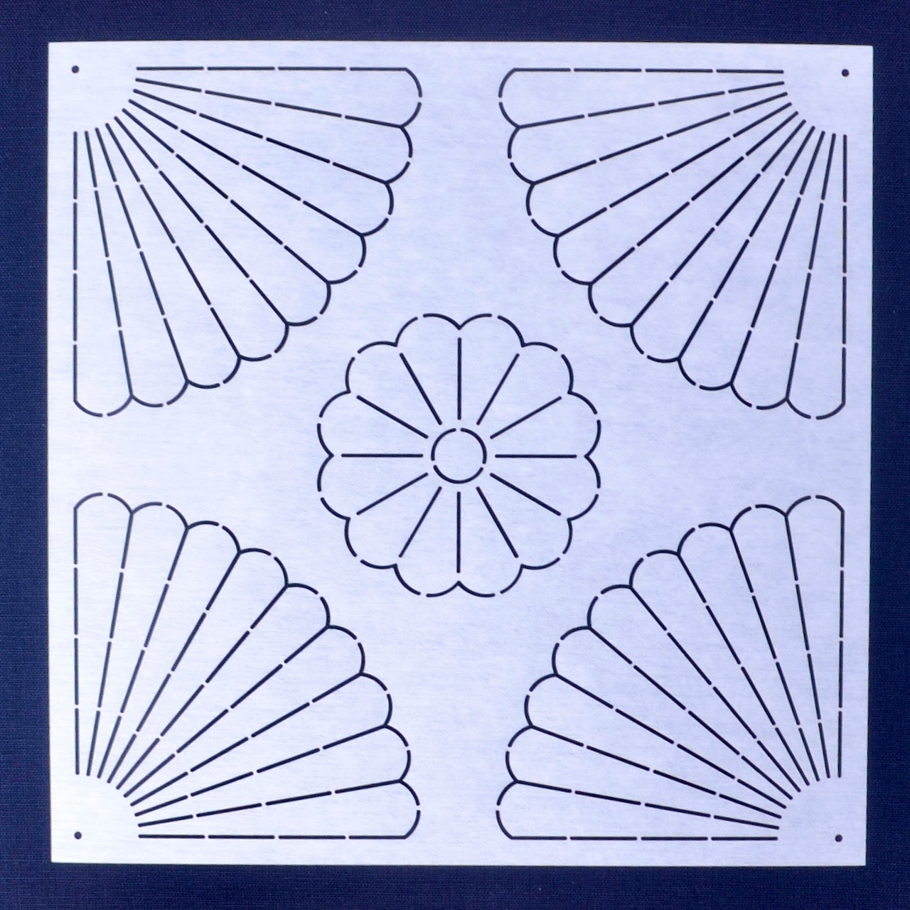 Sashiko Stencil  8" X 8"  "JuHua"