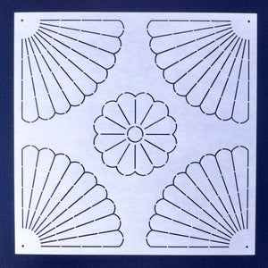 Sashiko Stencil  8" X 8"  "JuHua"