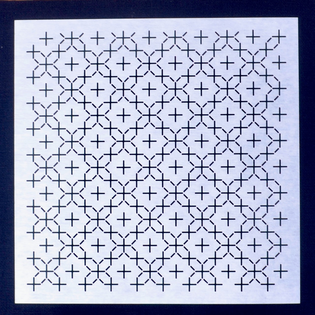 Sashiko Stencil  8" X 8"  "Cross #2"