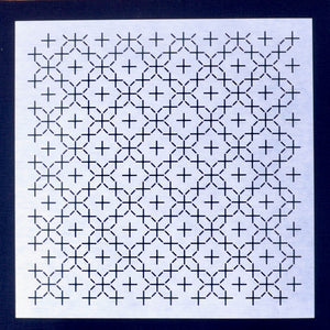 Sashiko Stencil  8" X 8"  "Cross #2"