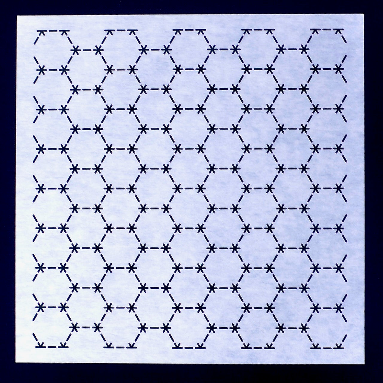 Sashiko Stencil  8" X 8"  "Rice Tortoise"