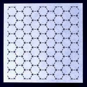 Sashiko Stencil  8" X 8"  "Rice Tortoise"
