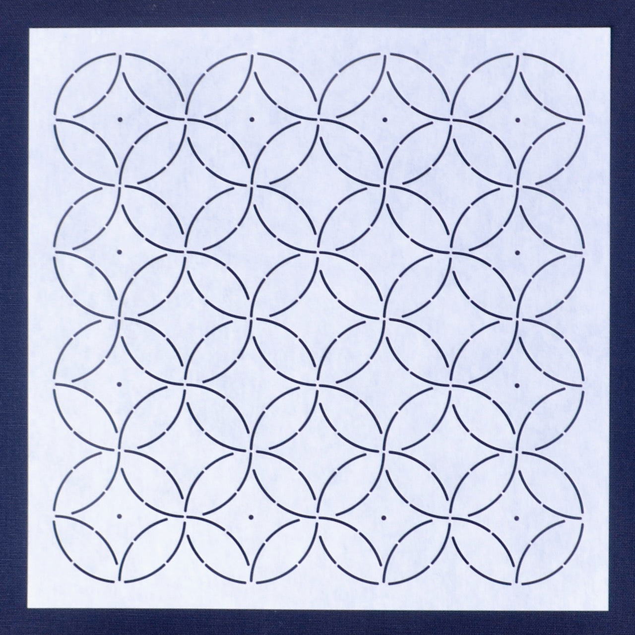 Sashiko Stencil  8" X 8"  "Seven Treasures"