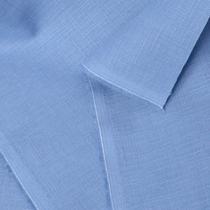 dobby cotton fabric, cornflower blue