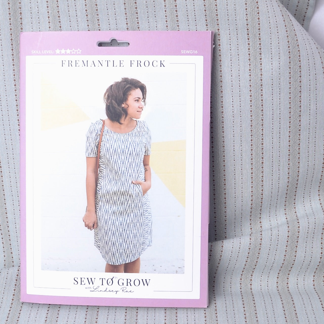 Dress pattern with dyed yarn cotton fabric