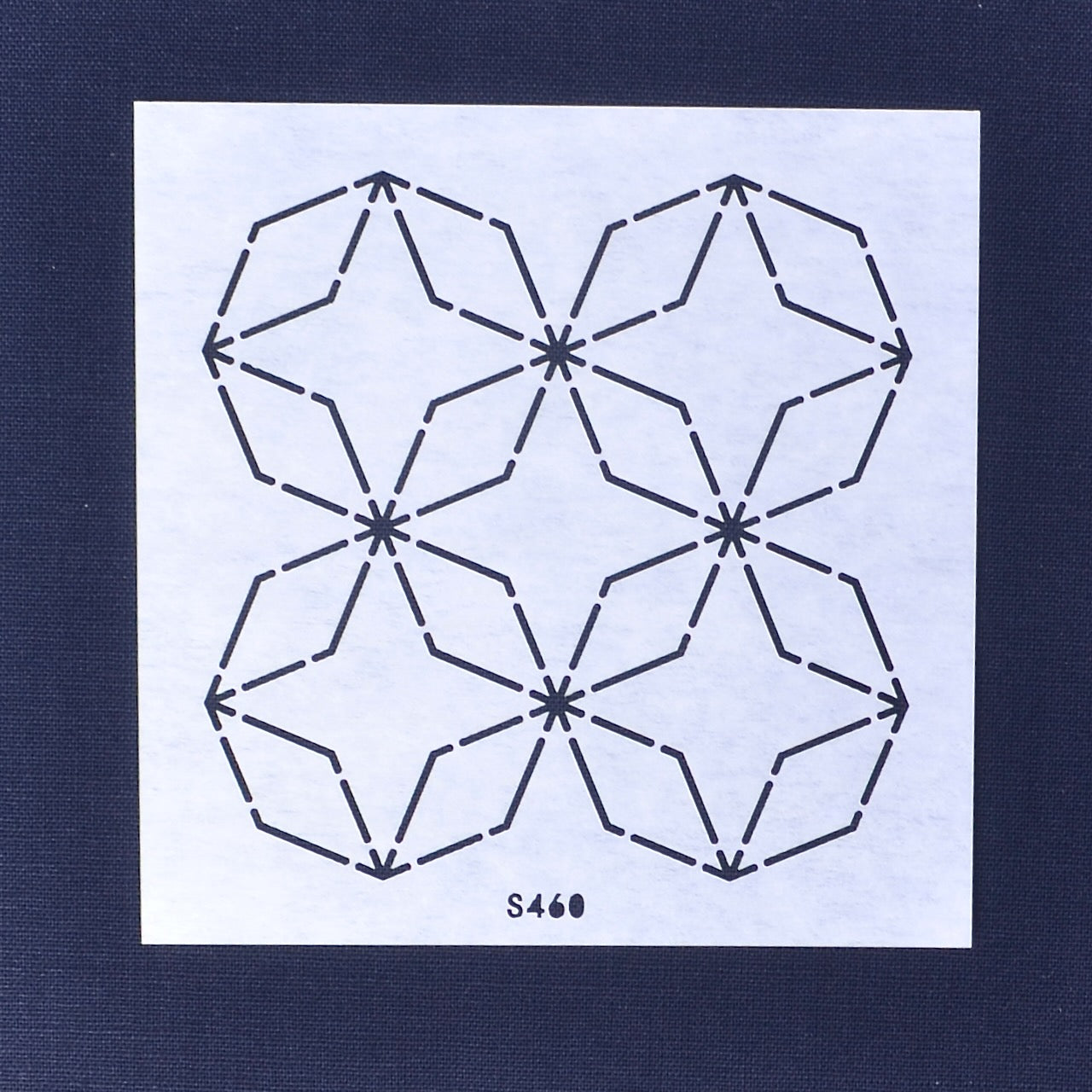 Sashiko Stencils, Hemp Leaf Variation