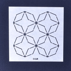 Sashiko Stencils, Hemp Leaf Variation