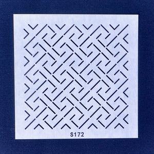 Sashiko Stencil, Simple I Form