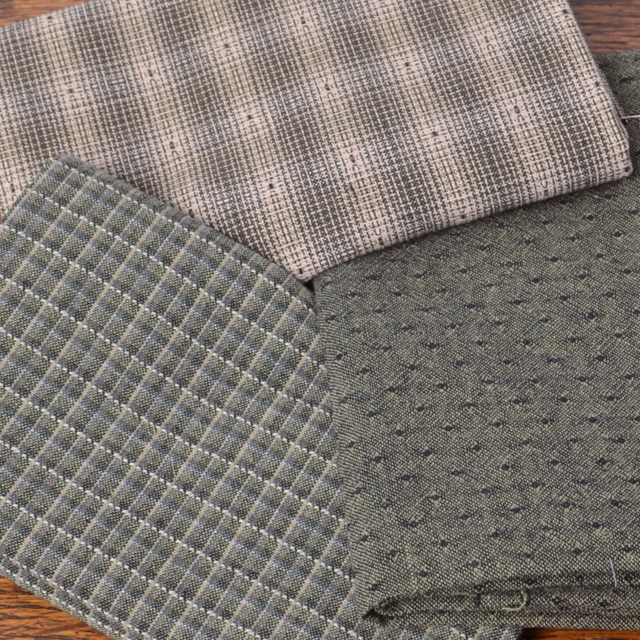 Green Japanese Yarn-Dyed Fabric Bundle