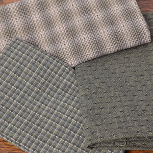 Green Japanese Yarn-Dyed Fabric Bundle