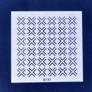 Sashiko Stencils, Double Crosses
