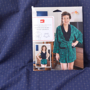 Wynwood bath robe pattern with yarn dyed fabric