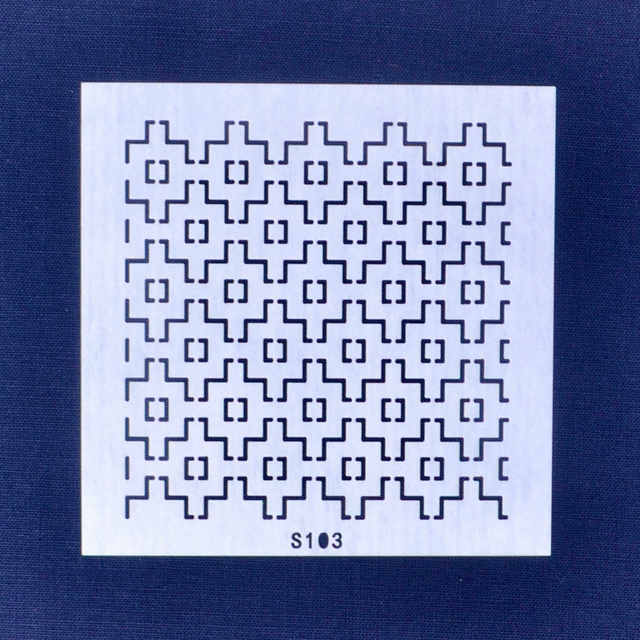 Sashiko Stencils, Linked Persimmon Flower Stitch