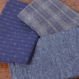 Japanese Yarn-Dyed Fabric Bundle, Indigo Denim Palette