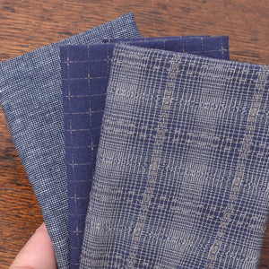 Japanese Yarn-Dyed Fabric Bundle blue fabrics