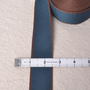 Teal with Brown trim Polyester Webbing