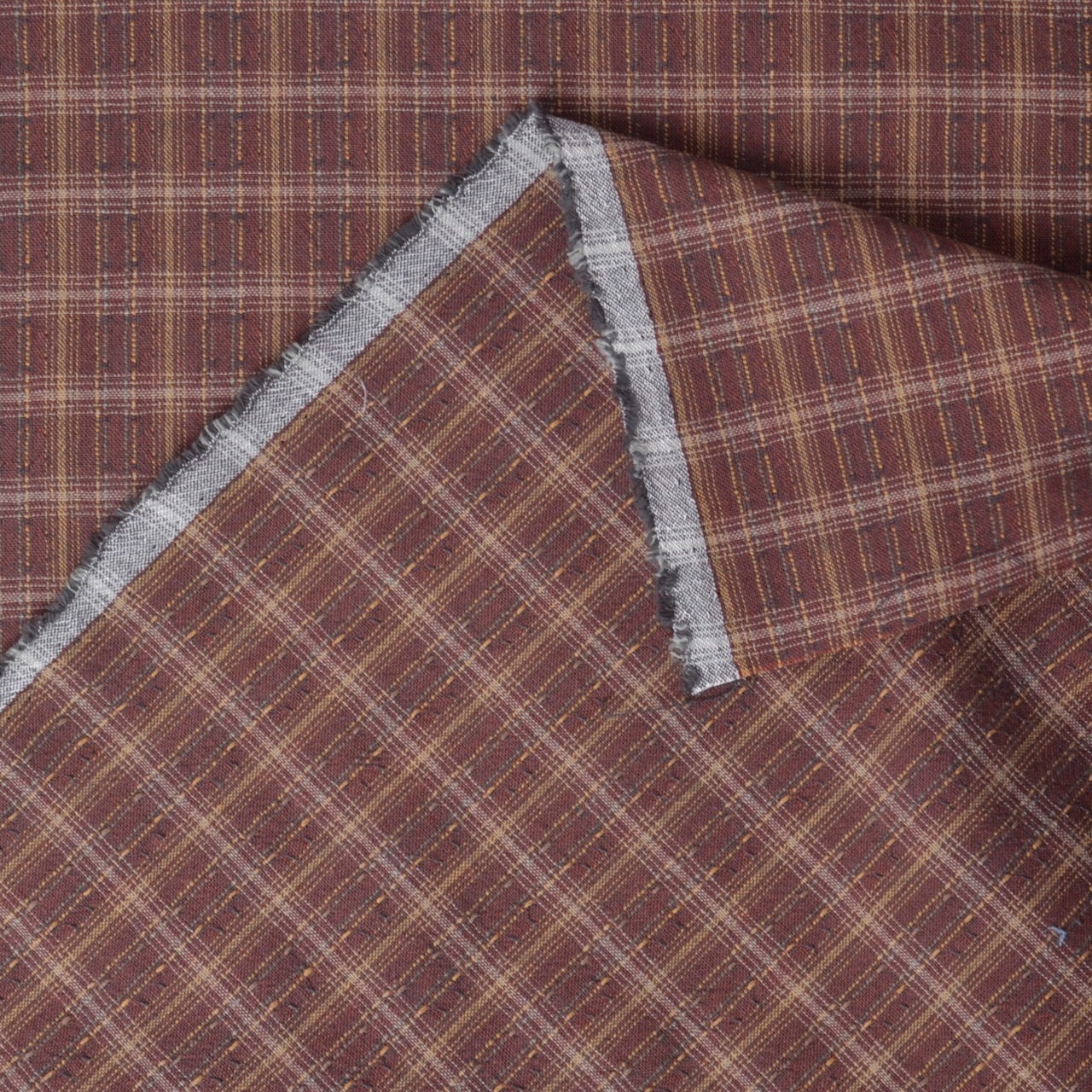 Brown Dyed yarn 100% cotton fabric
