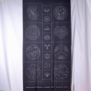 Sashiko Family Crests Panel, Black