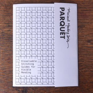 Dissolvable Stitching Guides for Visible Mending "Parquet"
