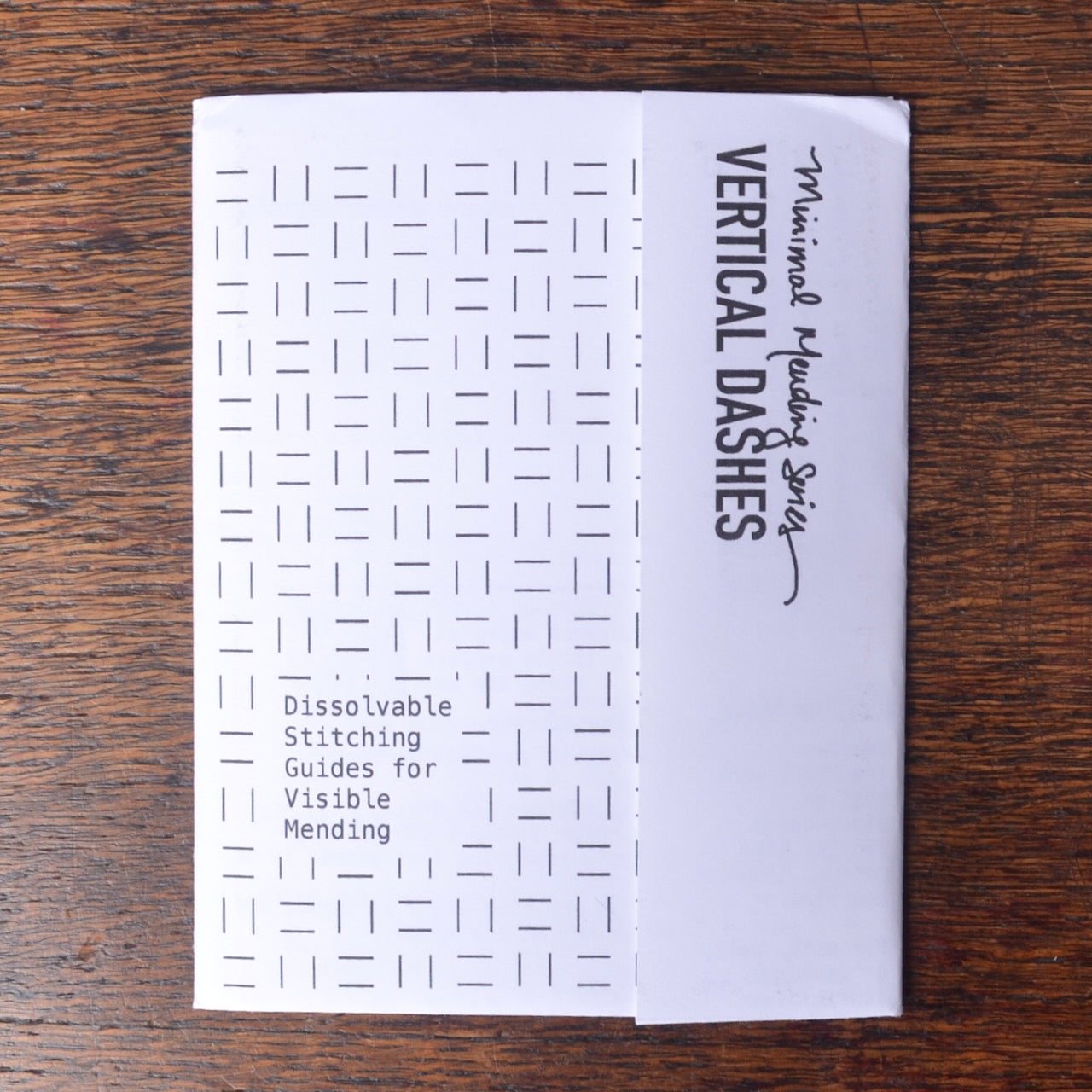 Dissolvable Stitching Guides for Visible Mending "Vertical Dashes"